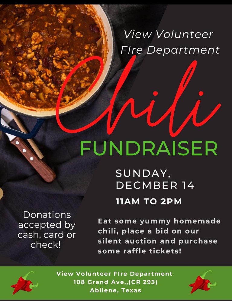 View Volunteer Fire Department Chili Fundraiser